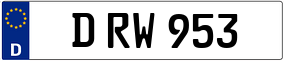 Trailer License Plate